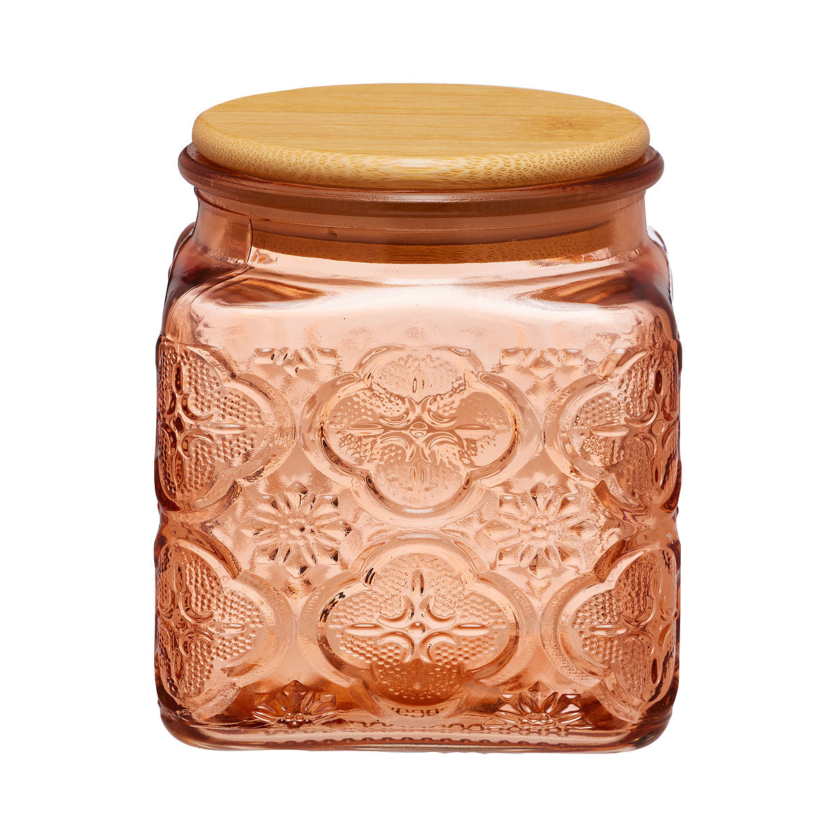 Pressed Glass Jar 500mL Assorted