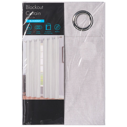 Block Out Eyelet Curtain Silver Fleck