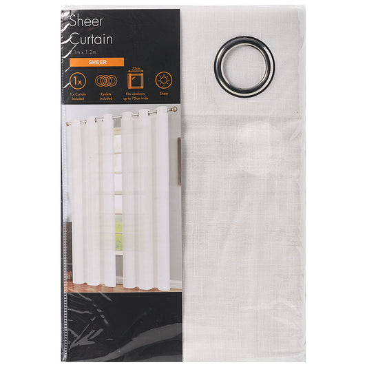 Sheer Eyelet Curtain White