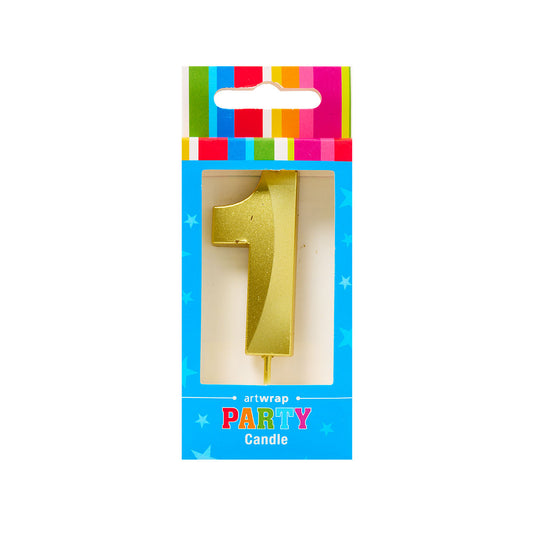 Artwrap Number 1 Candle Gold