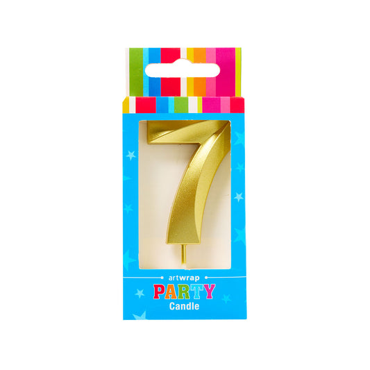 Artwrap Number 7 Candle Gold