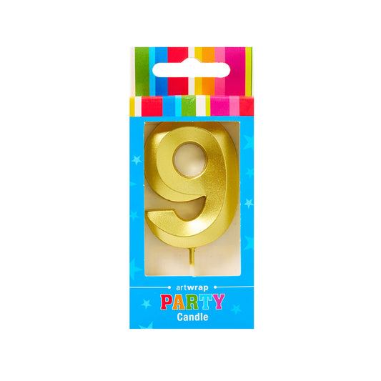 Artwrap Number 8 Candle Gold