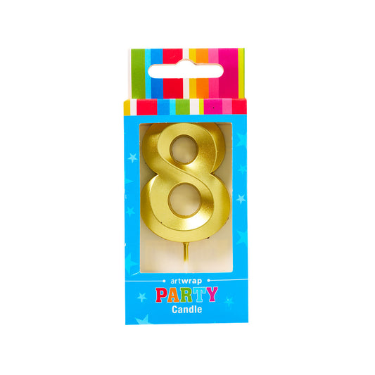 Artwrap Number 9 Candle Gold