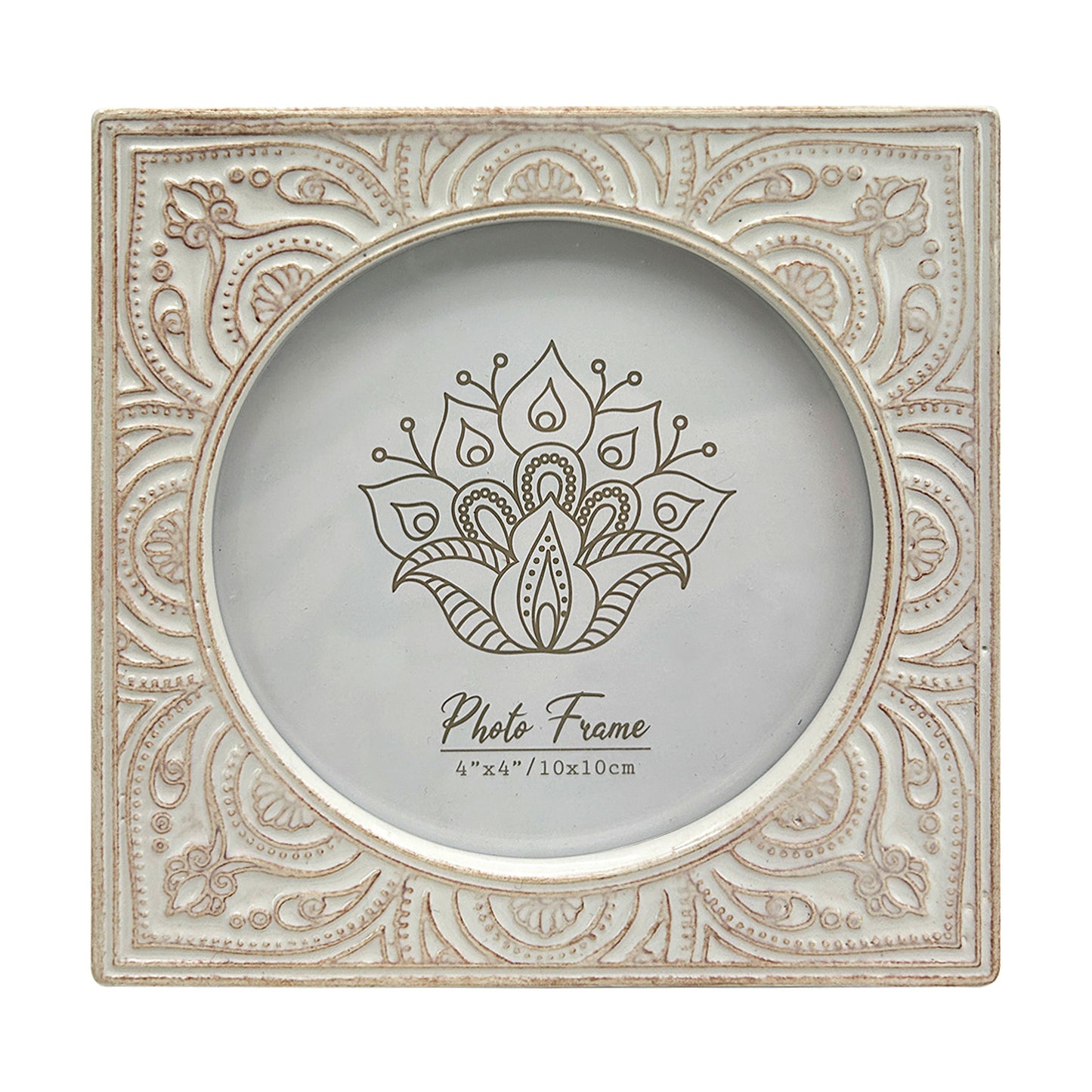 Patterned Ceramic Photo Frame 4x4" Assorted