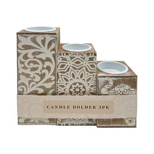 Patterned Candle Holder 3pk