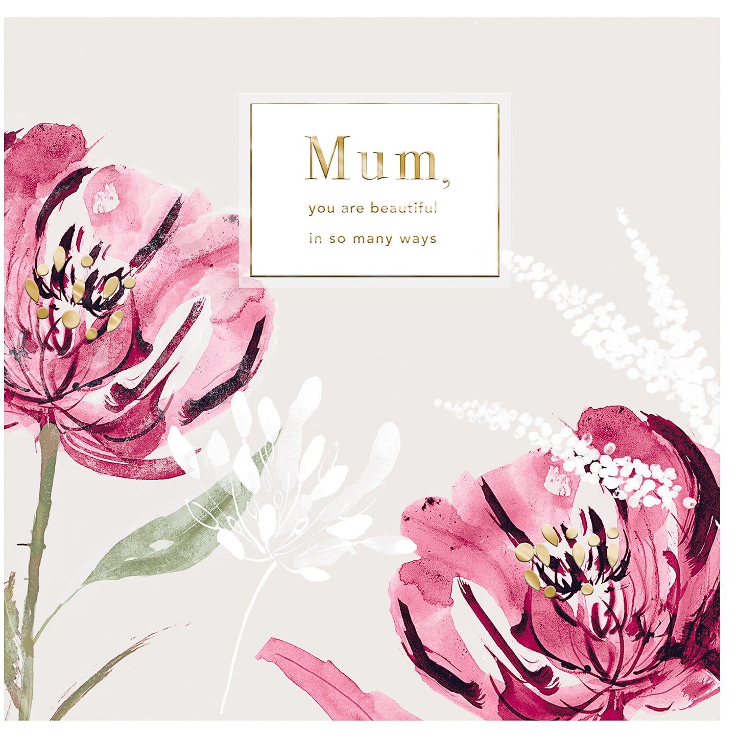 Mother's Day Card Painted Flower