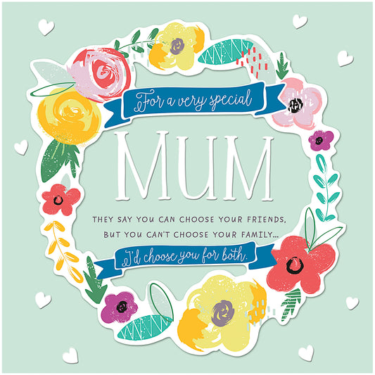 Mother's Day Card Mum Watercolour Flowerfill