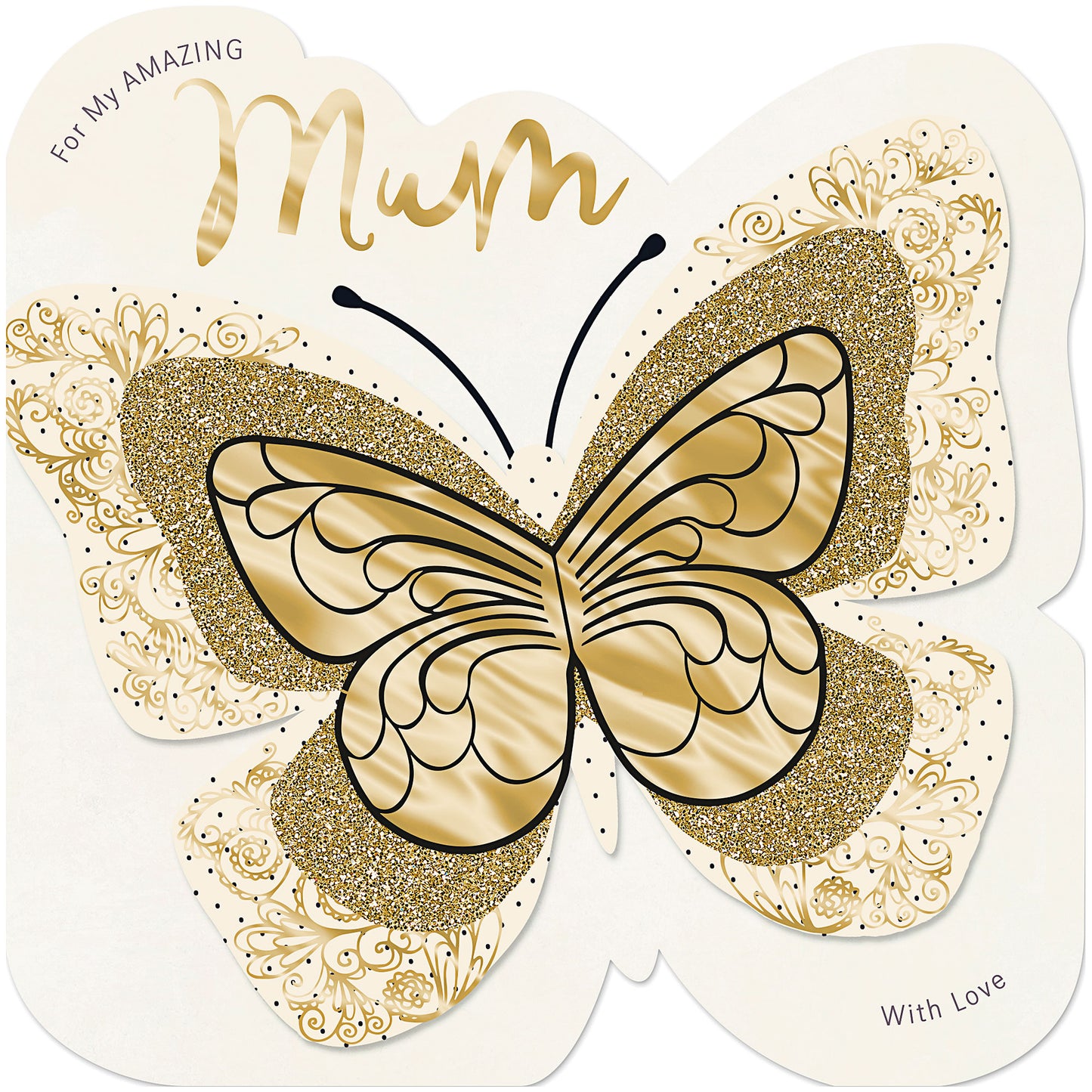 Mother's Day Card Classic Bling Butterfly