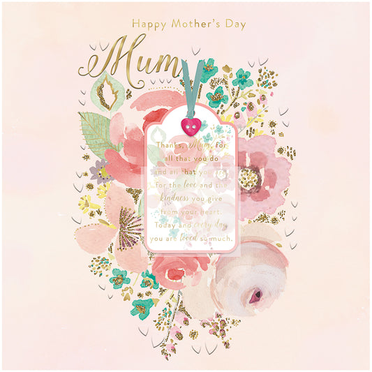 Mother's Day Mum Floral Bookmark