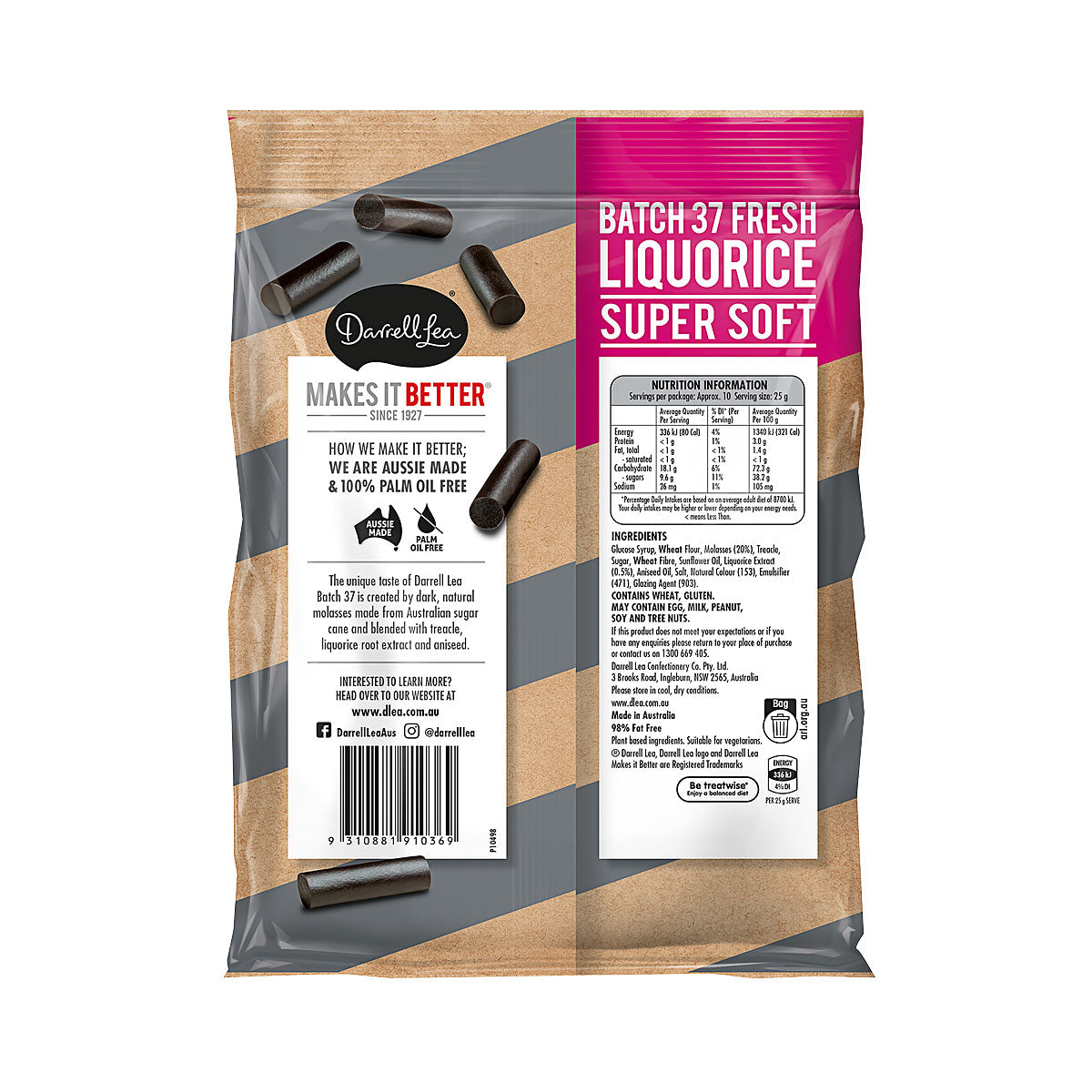 Darrell Lea Batch 37 Liquorice 260g