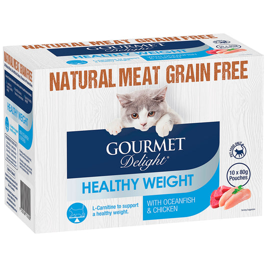 Gourmet Delight Healthy Weight Oceanfish & Chicken 10x80g
