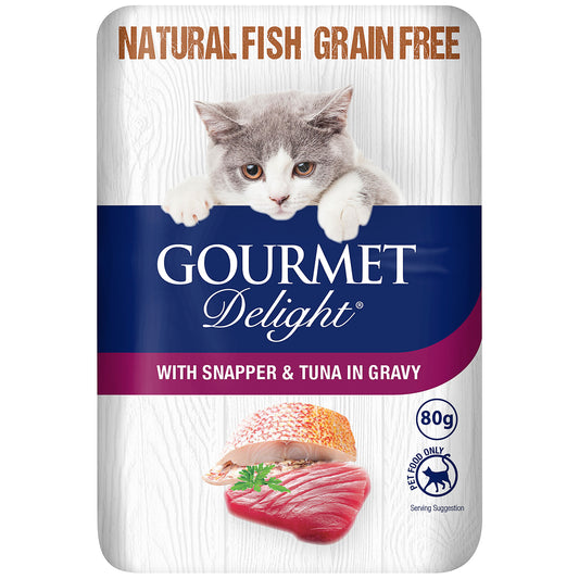 Gourmet Delight Snapper/Tuna In Gravy 80g