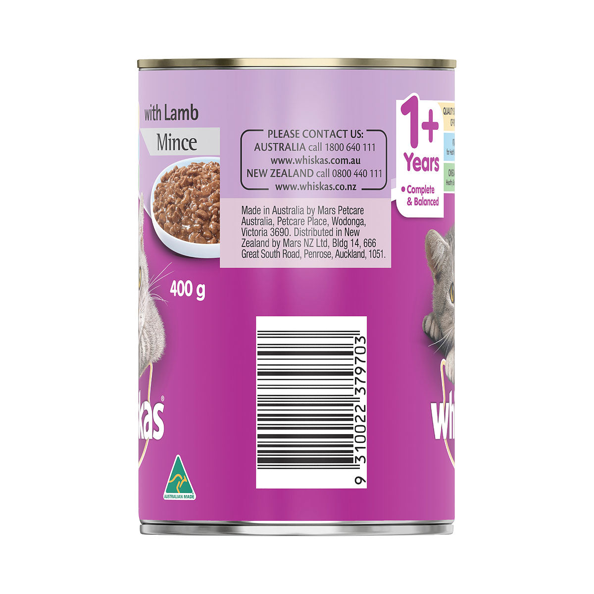 Whiskas Lamb Mince 400g