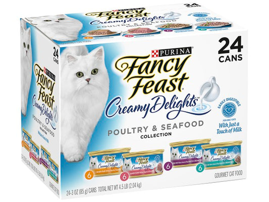 Fancy Feast Creamy Delights Poultry & Seafood Collection 85g 24 Cans