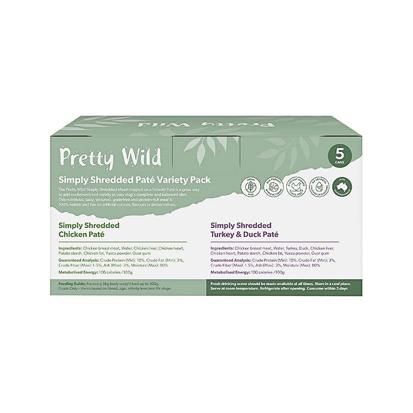 Pretty Wild Shredded Pate Variety Pack 5x158g