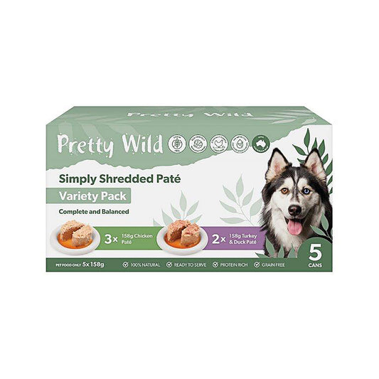 Pretty Wild Shredded Pate Variety Pack 5x158g