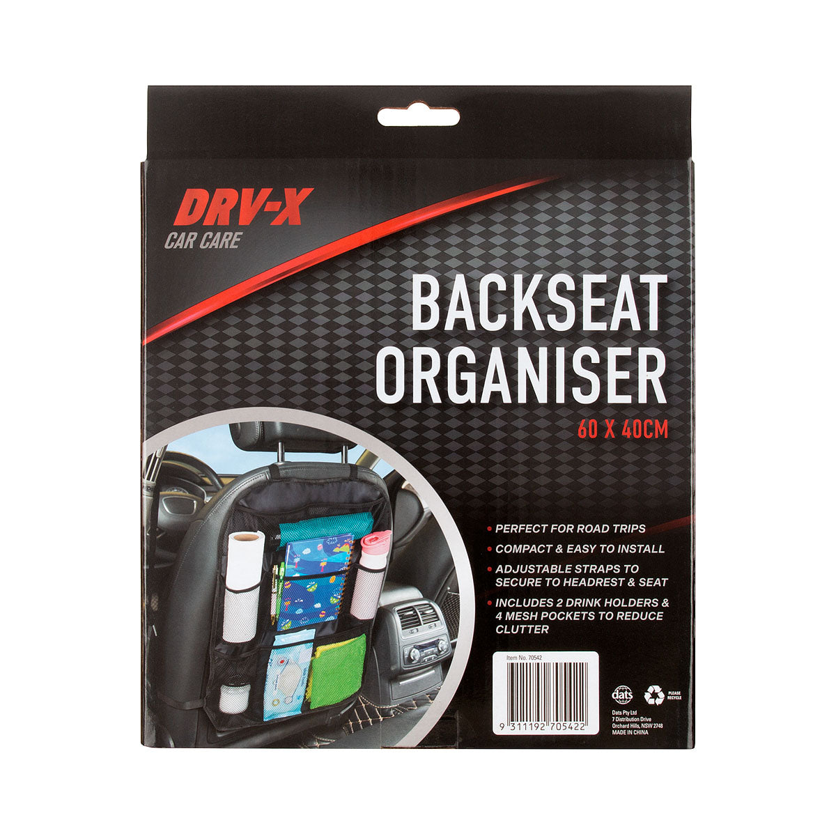 Drv-X Car Backseat Organiser