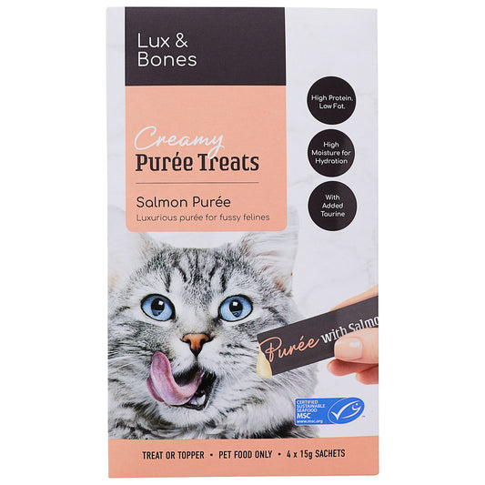 Lux & Bones Puree Salmon 4x15g