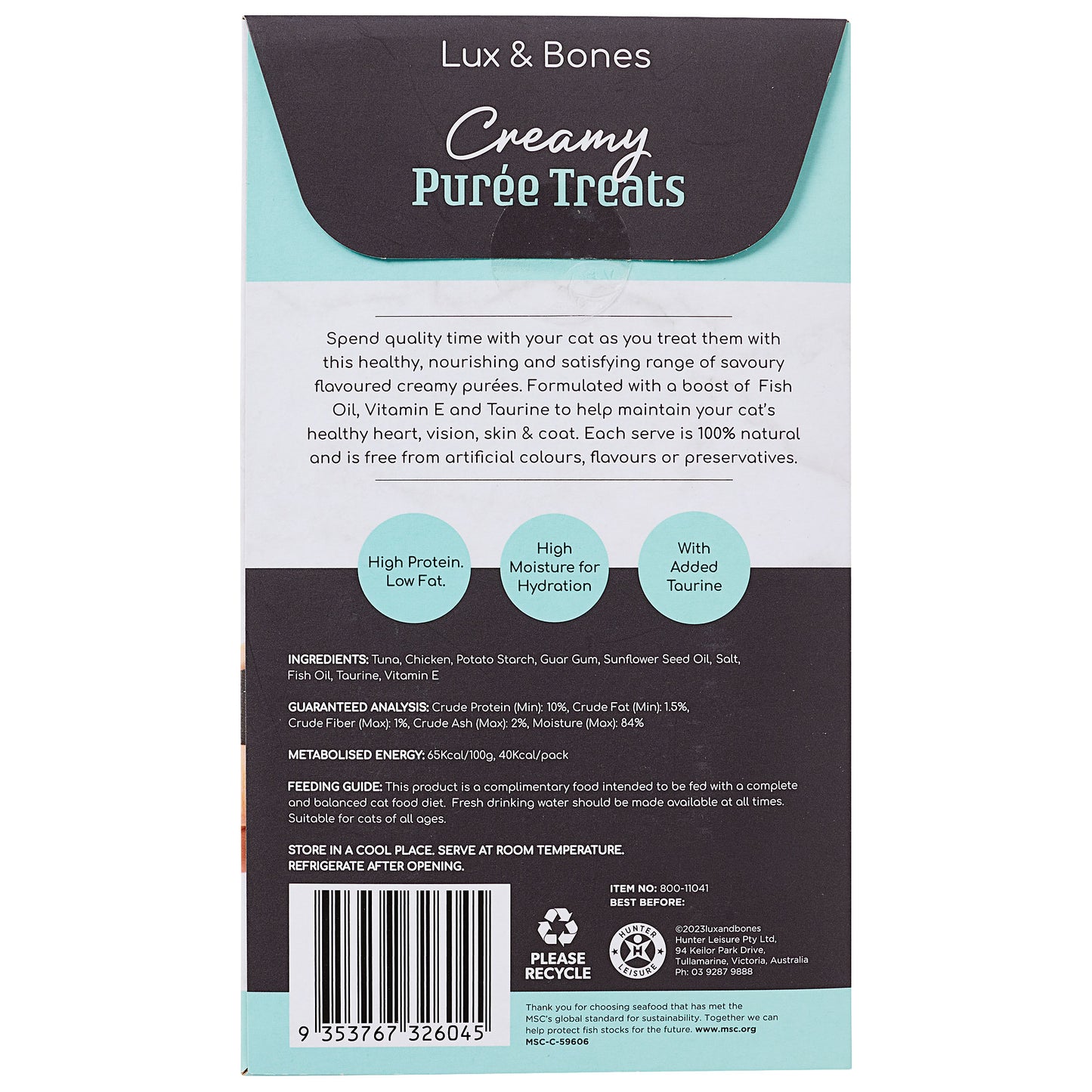 Lux & Bones Puree Tuna 4x15g