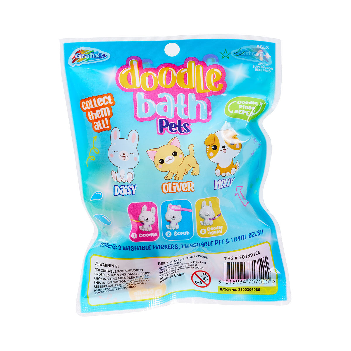 Grafix Doodle Bath Pets Asst