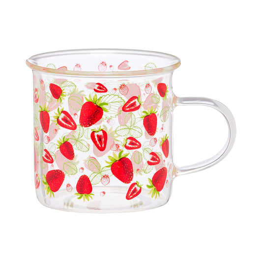 Strawberry Patch Glass Mug Assorted