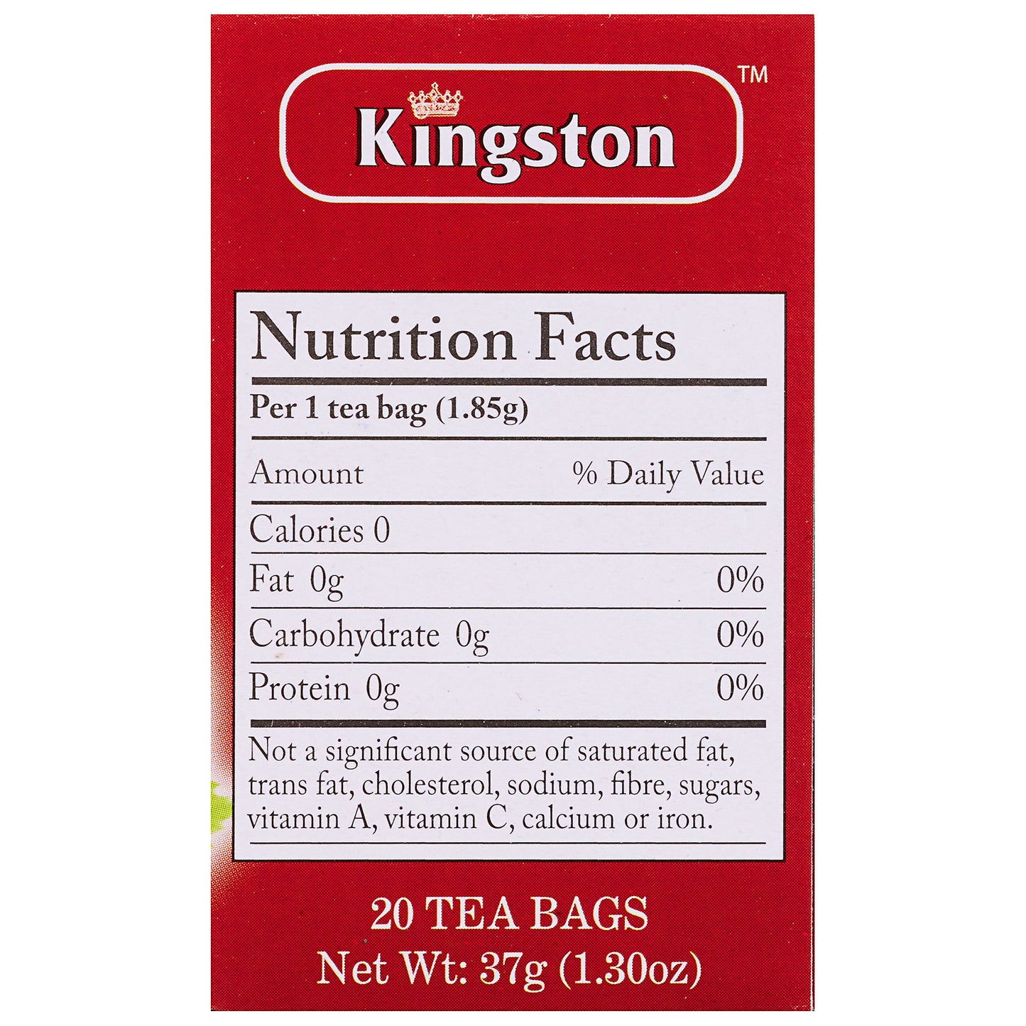 Kingston Raspberry Tea 37g 20pk
