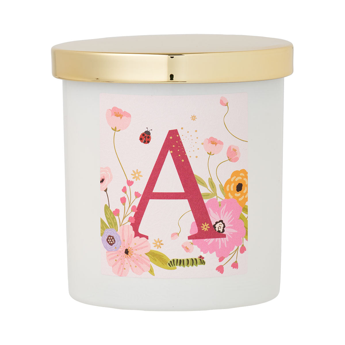 Bold Floral Monogram Candle Assorted