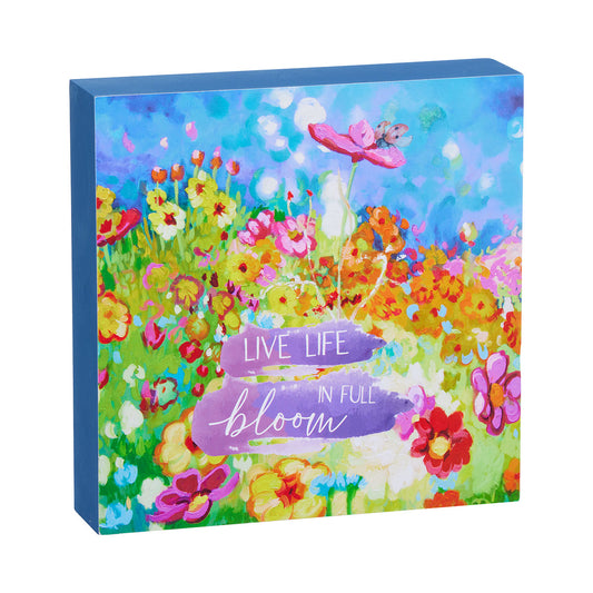 Tabletop Plaque Painted Garden