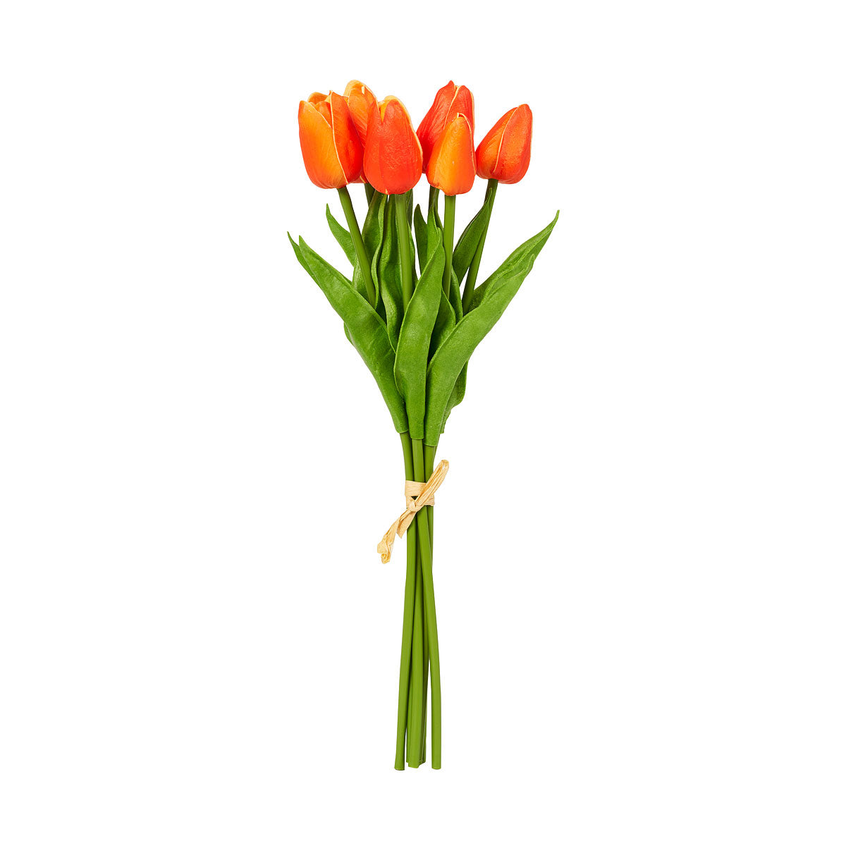 Faux Tulips Bunch Orange/Purple