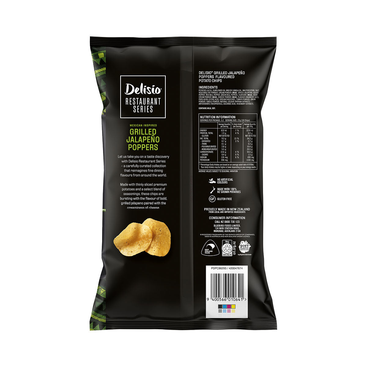 Delisio Grilled Jalapeno Poppers 140g