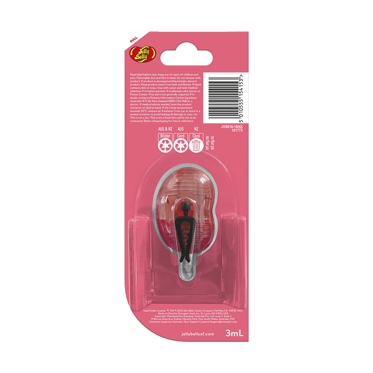 Jelly Belly Tutti-fruitti Car Vent Air Freshener 1pk