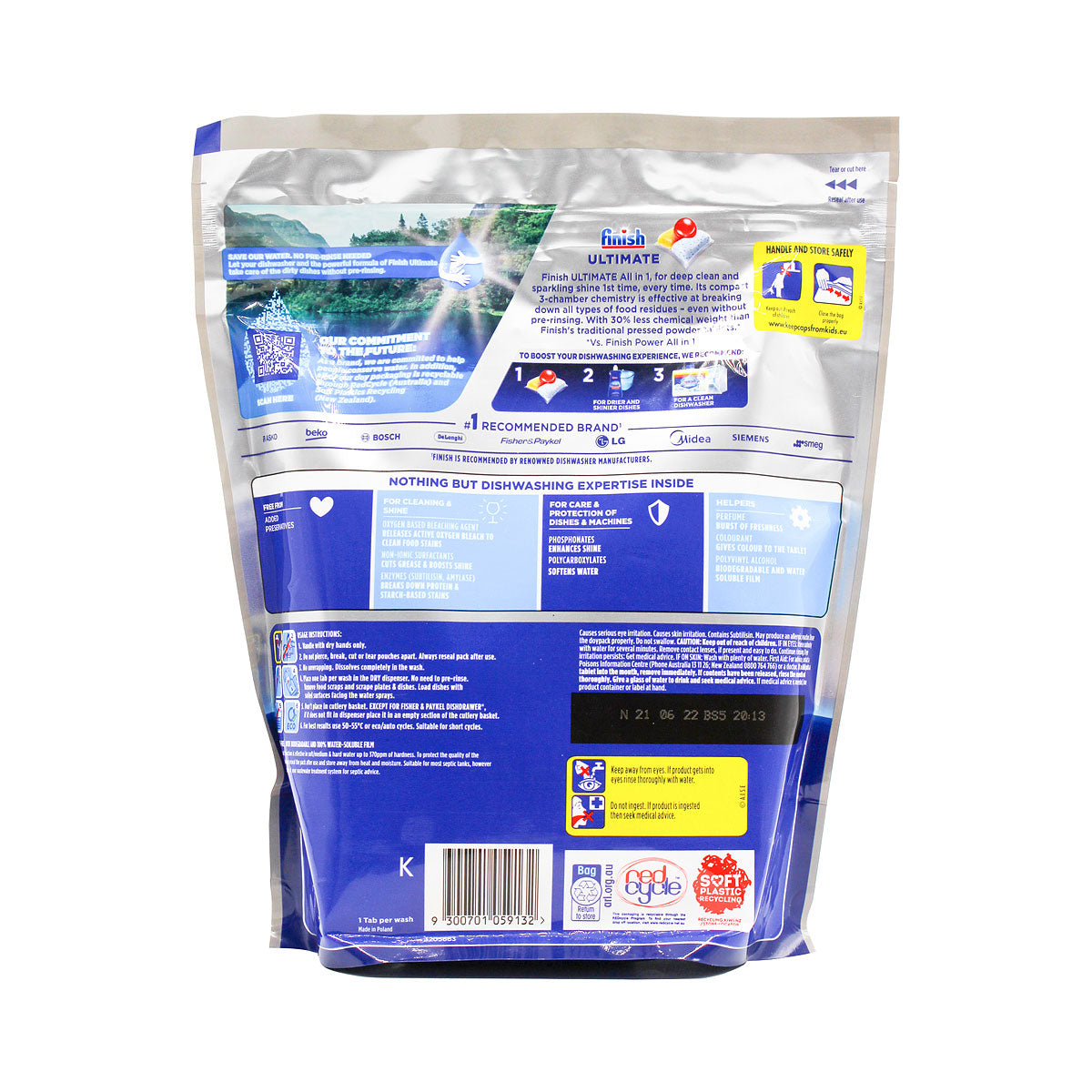 Finish Ultimate All In 1 Lemon Dishwashing Tablets 50pk