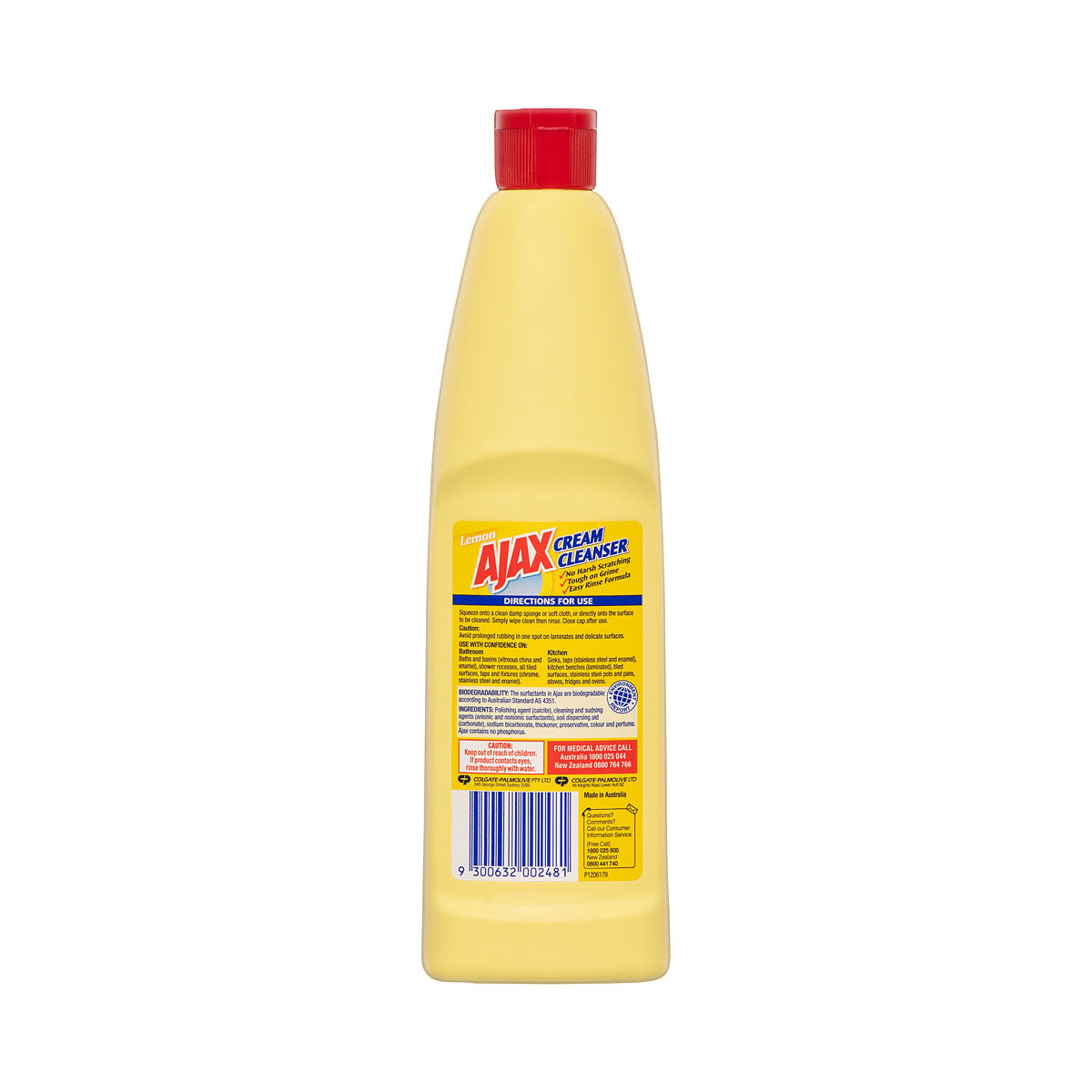 Ajax Cream Cleaner Lemon 375mL