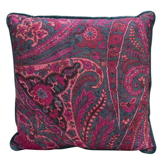 Taj Printed Velvet Cushion Assorted