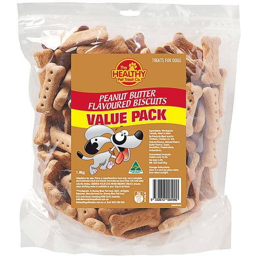 The Healthy Pet Treat Co Peanut Butter Dog Biscuits 1.8 kg