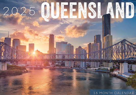 Queensland 2025 16 Month Calendar