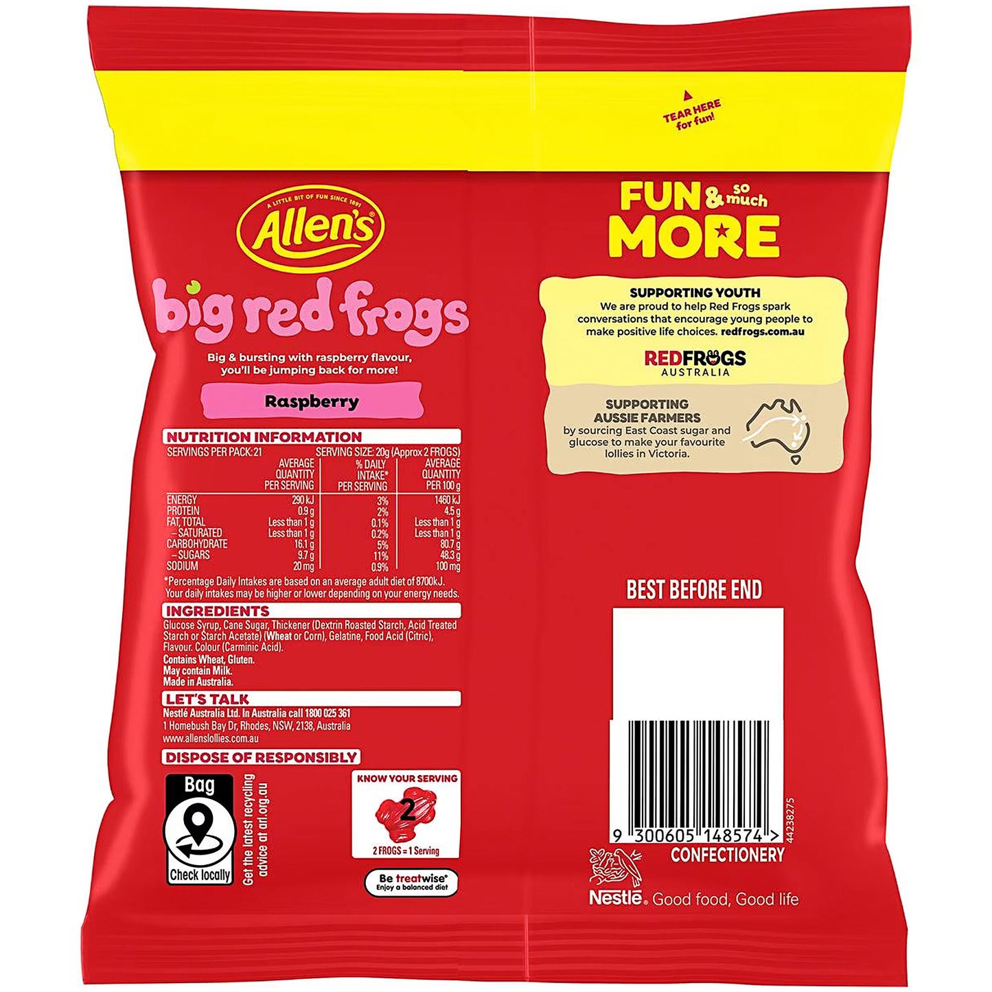 Allen's Big Red Frogs 420g