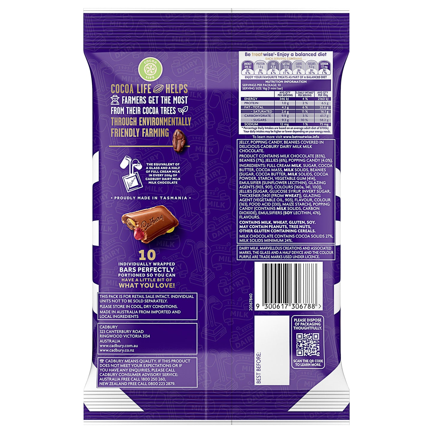 Cadbury Marvellous Creations Chocolate Sharepack 160g 10pk