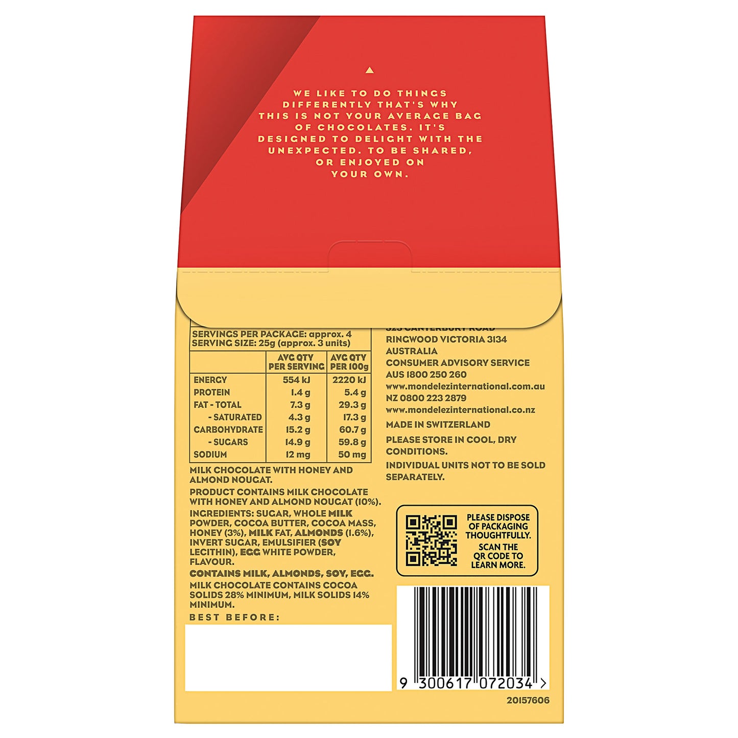 Toblerone Swiss Milk Chocolate Gift Pouch 120g