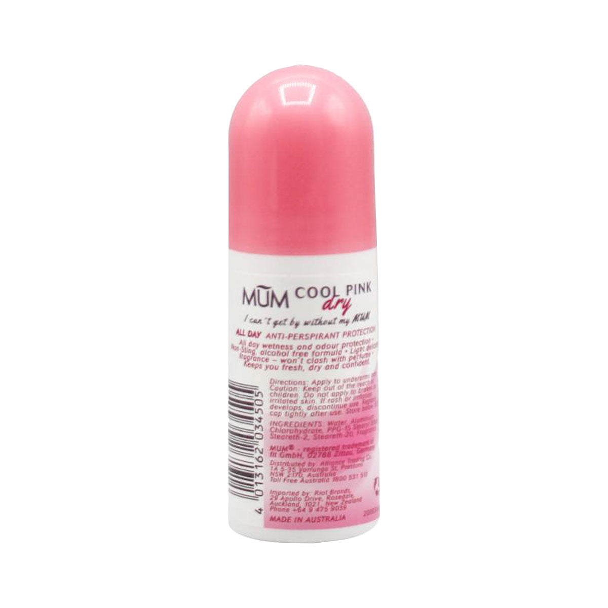 Mum Cool Pink Roll-On Deodorant 50mL