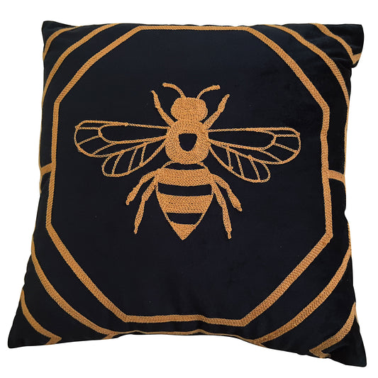 Bee Honeycomb Square Cushion