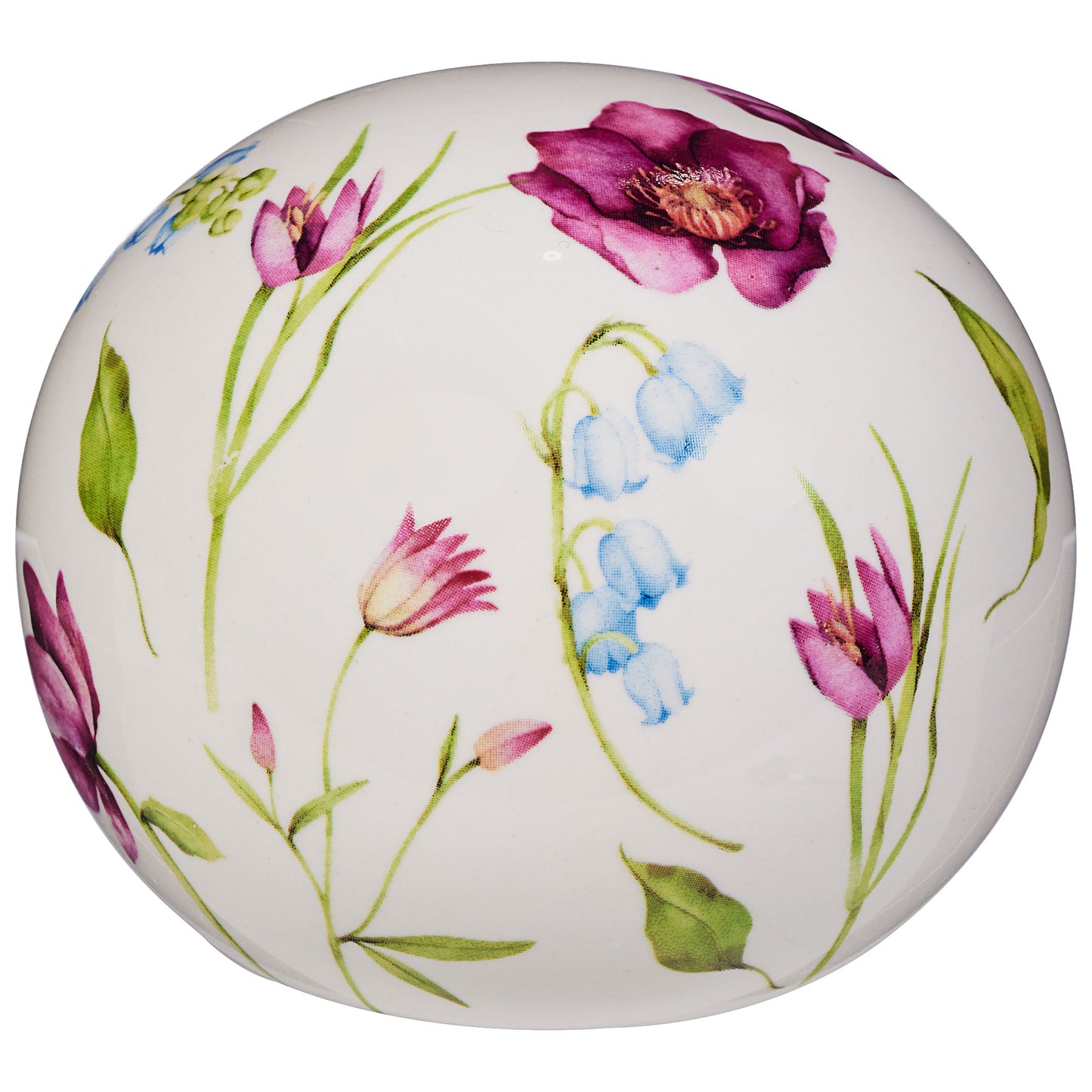 Garden Print Ceramic Décor Ball Assorted