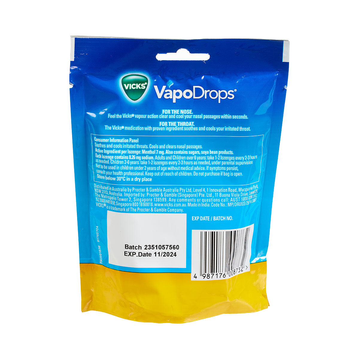 Vicks Vapo Drops Butter Menthol 24pk
