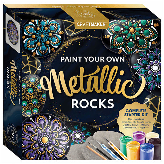 Craft Maker Metallic Rock Painting Kit