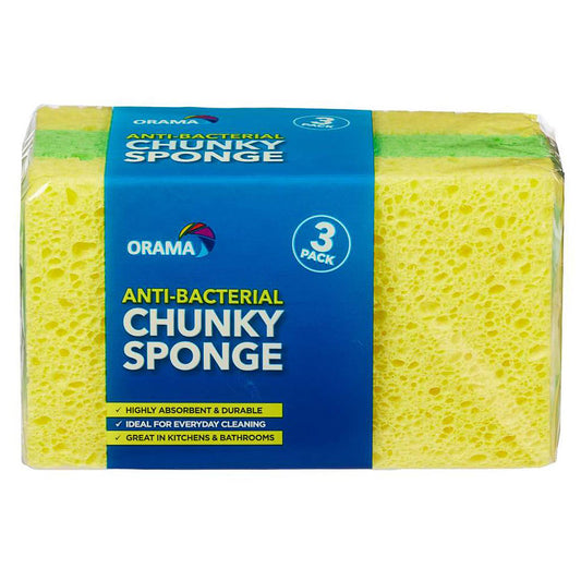 Orama Chunky Cellulose Sponges 3pk