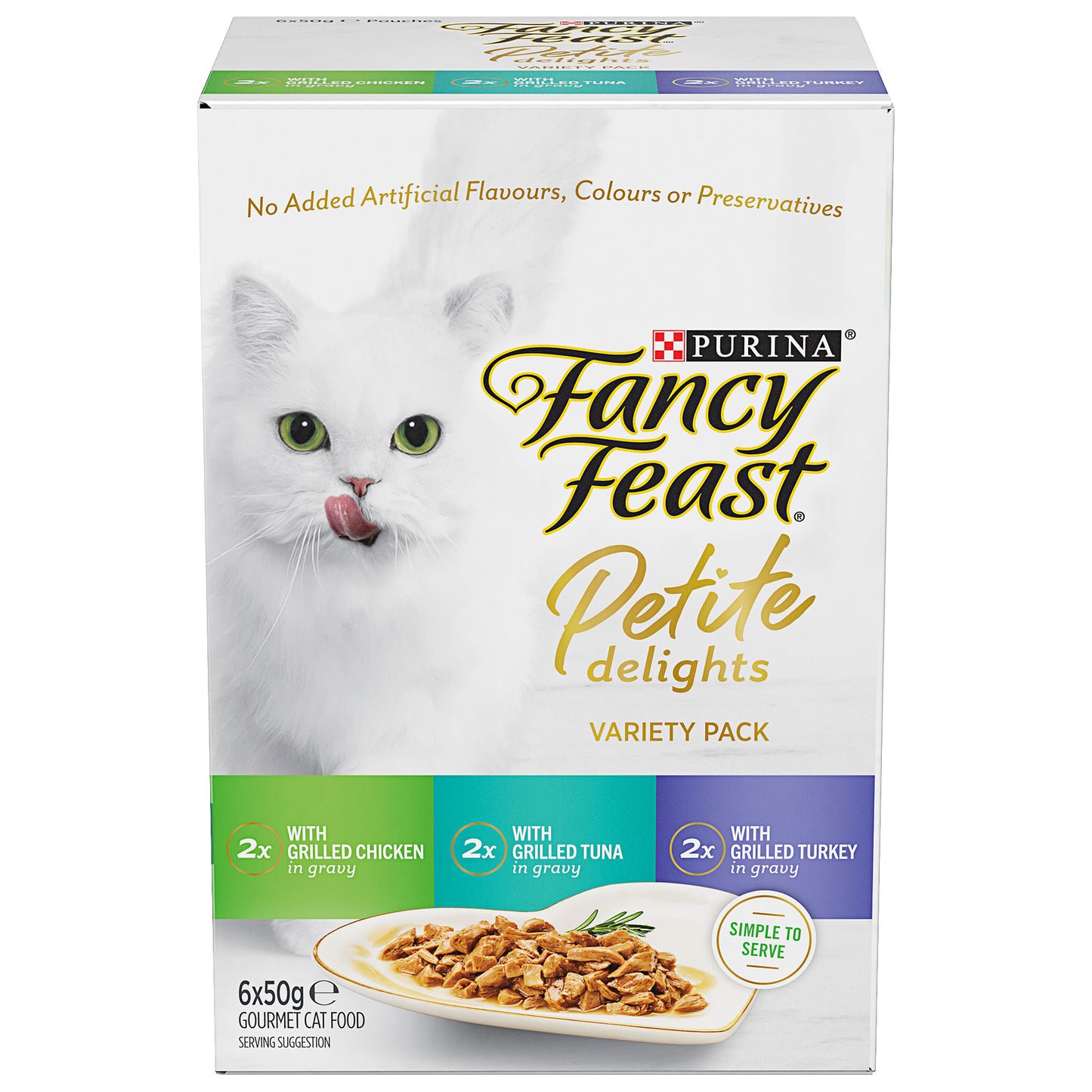 Fancy Feast Grilled Chicken/Tuna/ Turkey 6X50g