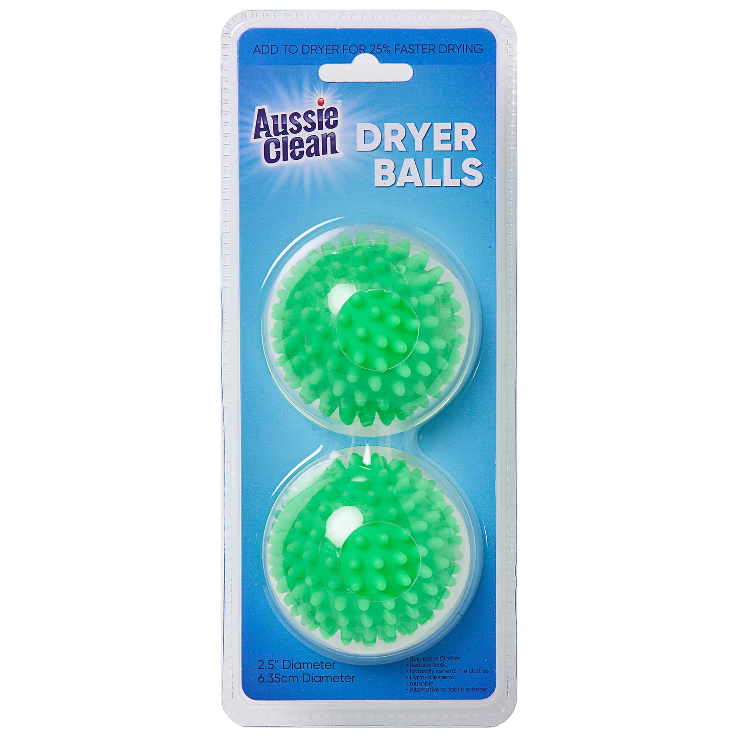 Aussie Clean Dryer Ball Asst 2pk