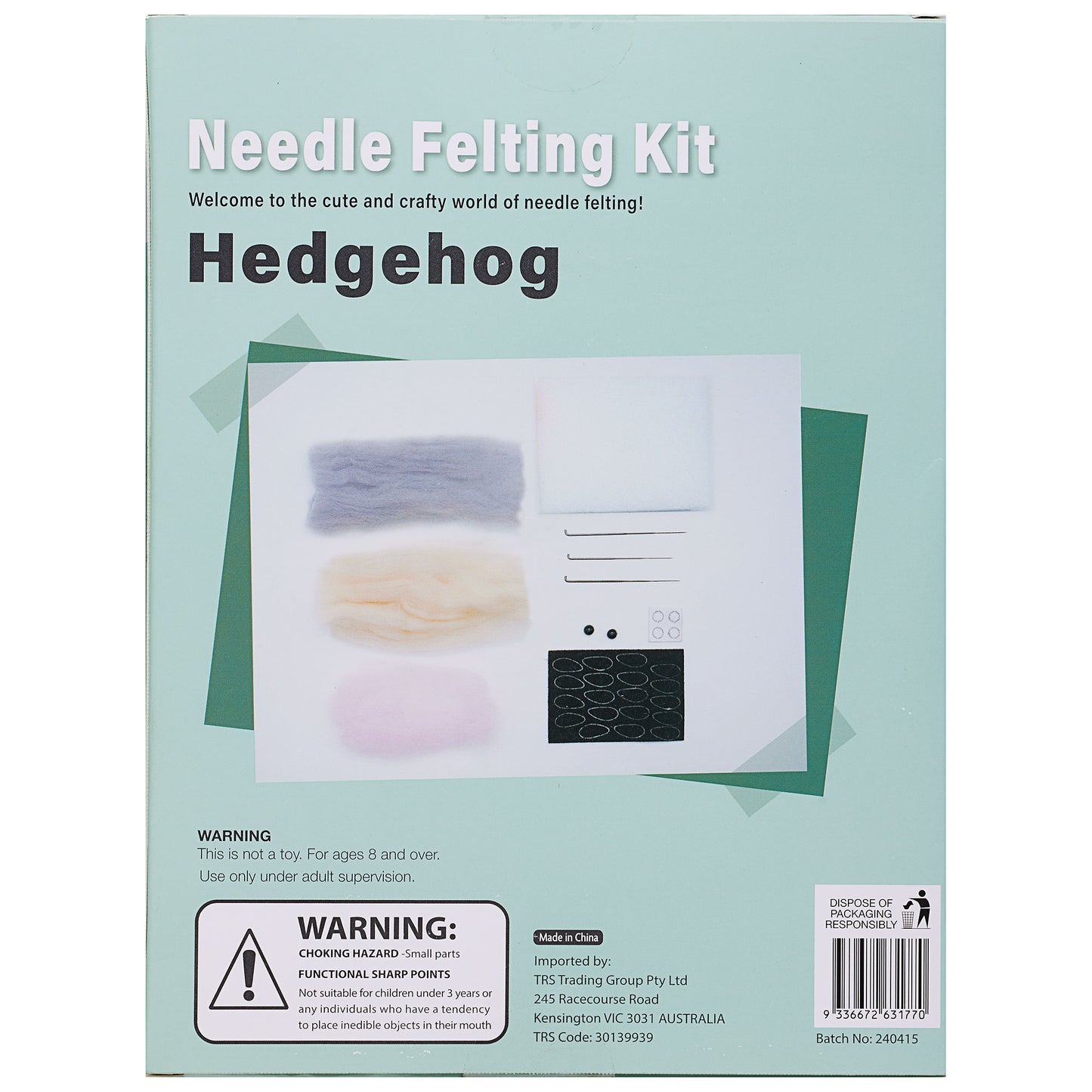 Needle Felting Kit Hedgehog