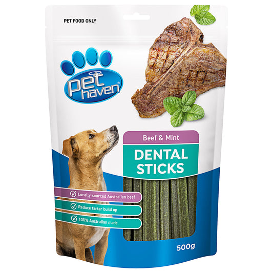Pet Haven Dental Sticks Beef & Mint 500g