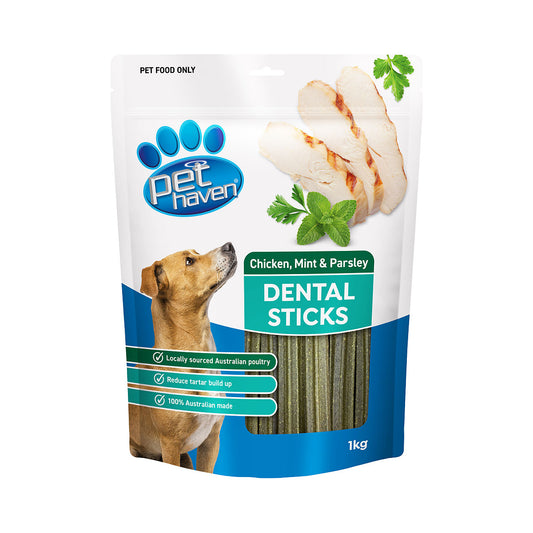 Pet Haven Dental Sticks Chicken Mint Parsley 1kg
